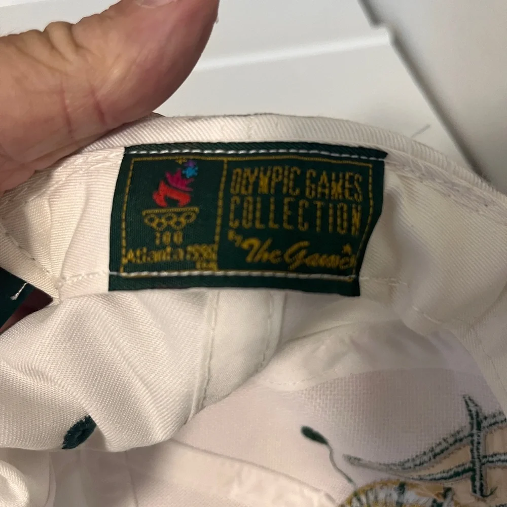 Bug Atlanta 1996 Olympic Games White and Green Snap Back Cap NOS